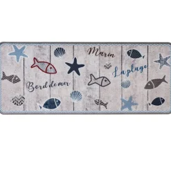 Tapis de cuisine motifs bord de mer PISCO 40X60