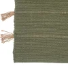 Tapis en coton avec pompon en jute