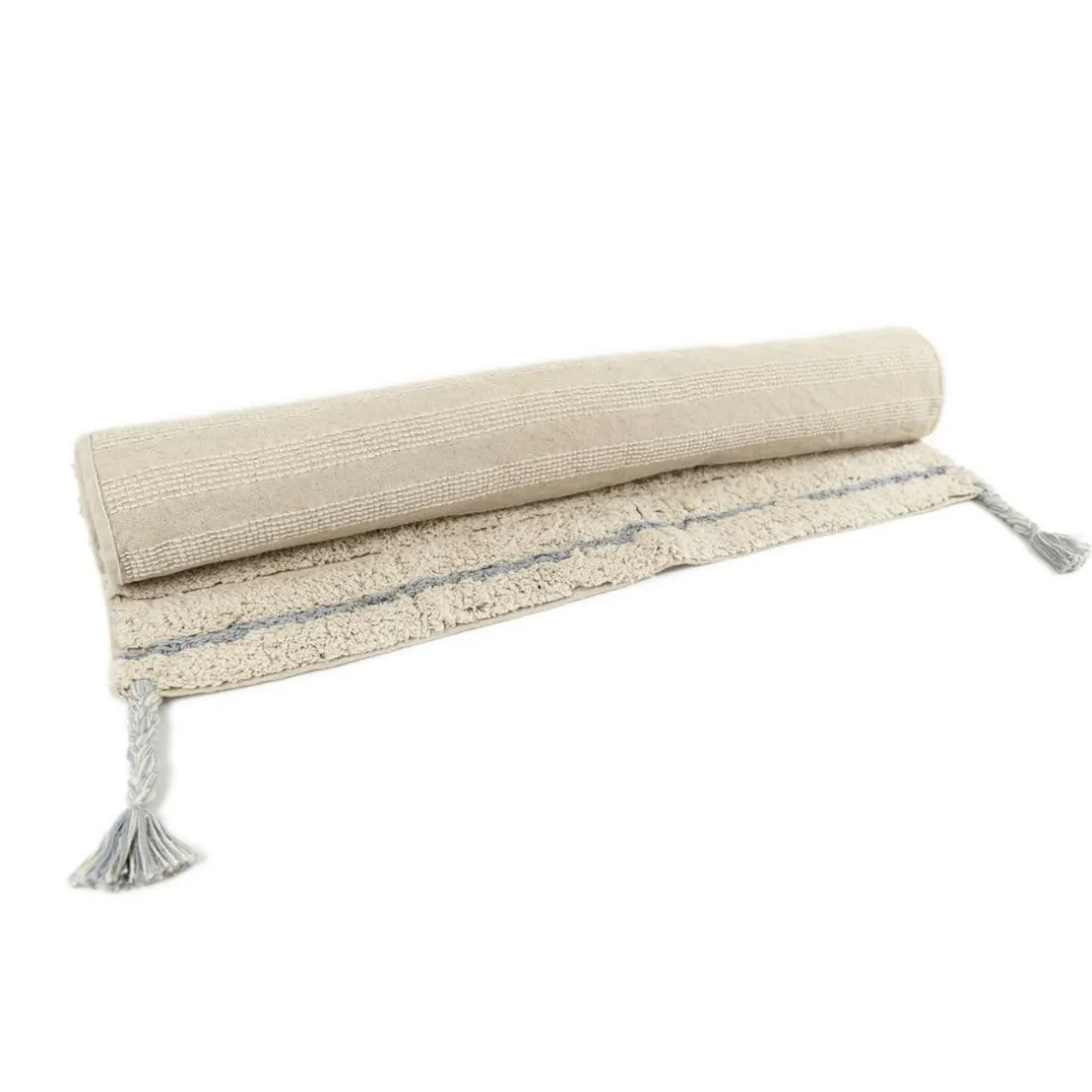 TAPIS EN COTON BLEU