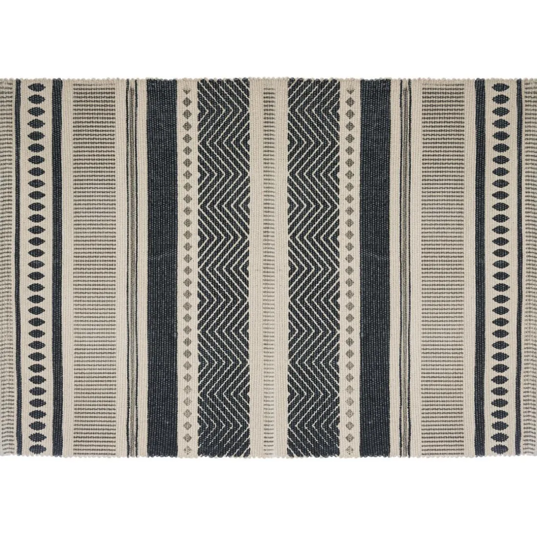 Tapis en Coton Imprimé Box Gris modèle A