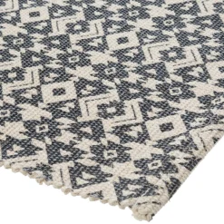 Tapis en Coton Imprimé Box Gris modèle B