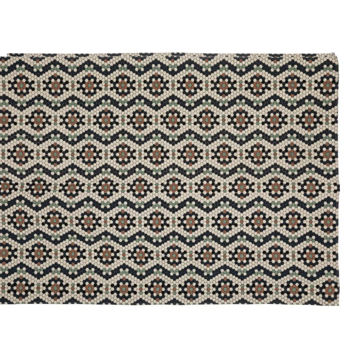 Tapis en coton imprimé 120x170 cm café