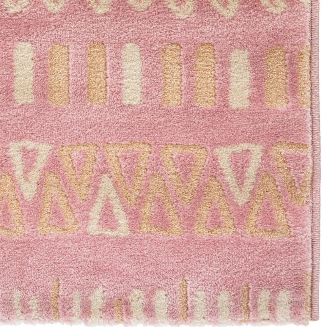 Tapis enfant girly en jute rose