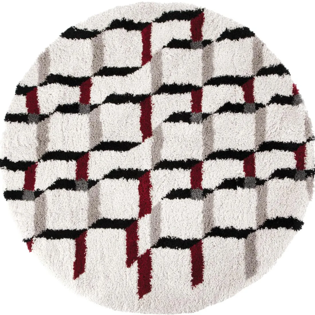 Tapis Erika Neige diamètre 160 cm