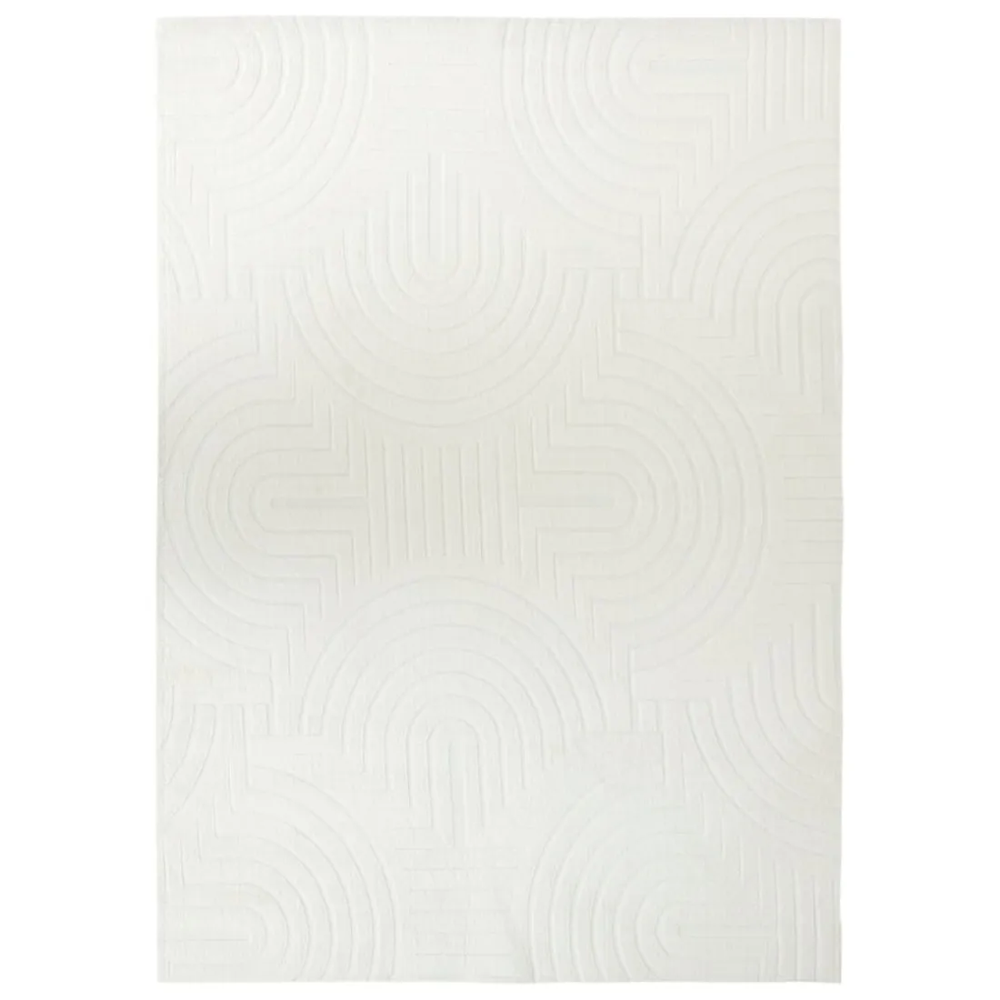 Tapis fausse fourrure Arka ivoire