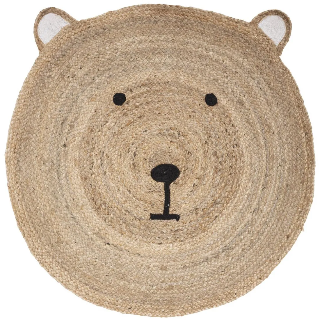 Tapis Jute Tête Ourson