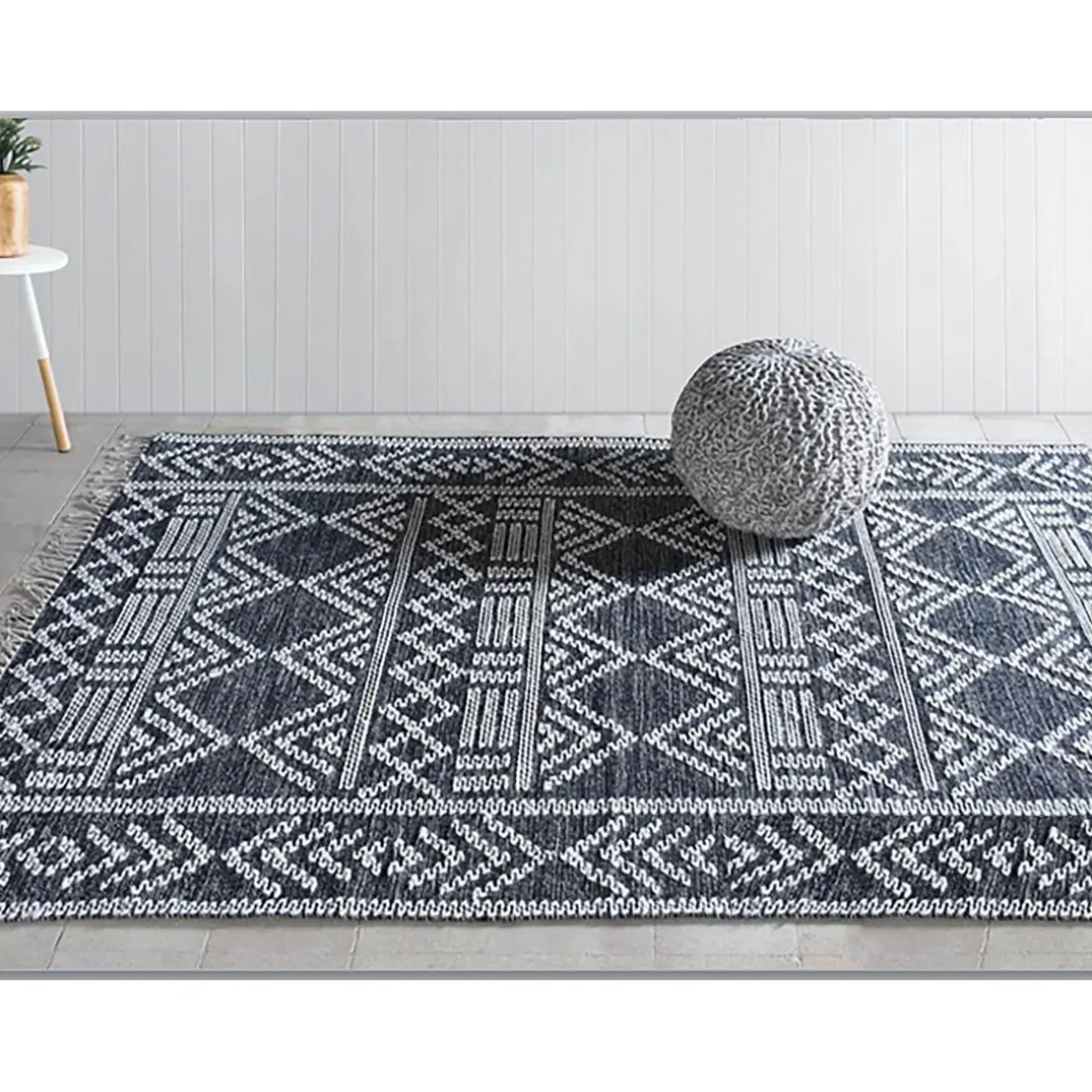 Tapis Maïs Charbon/ivoire 160 x 230
