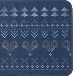 Tapis recivert chalet bleu