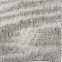 Tapis rectangulaire en laine tissée couleur blanc/gris chiné QUENTIN