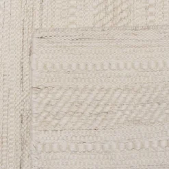 Tapis rectangulaire 160x230cm laine texturée nuances de beige SACHA