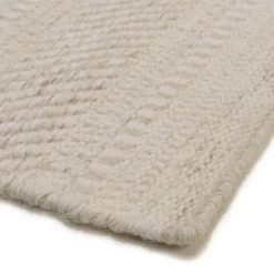 Tapis rectangulaire 160x230cm laine texturée nuances de beige SACHA