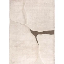 Tapis recyclé Yan Neige 160 x 230 x 2