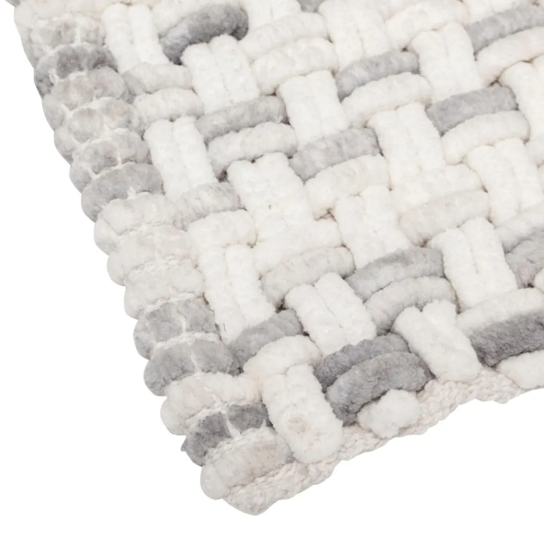 Tapis tressé gris