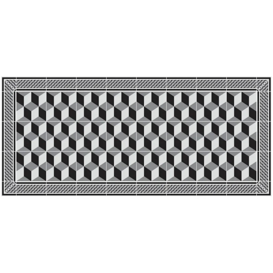 Tapis Vinyle Mosaïque bleuBoîte 50x112