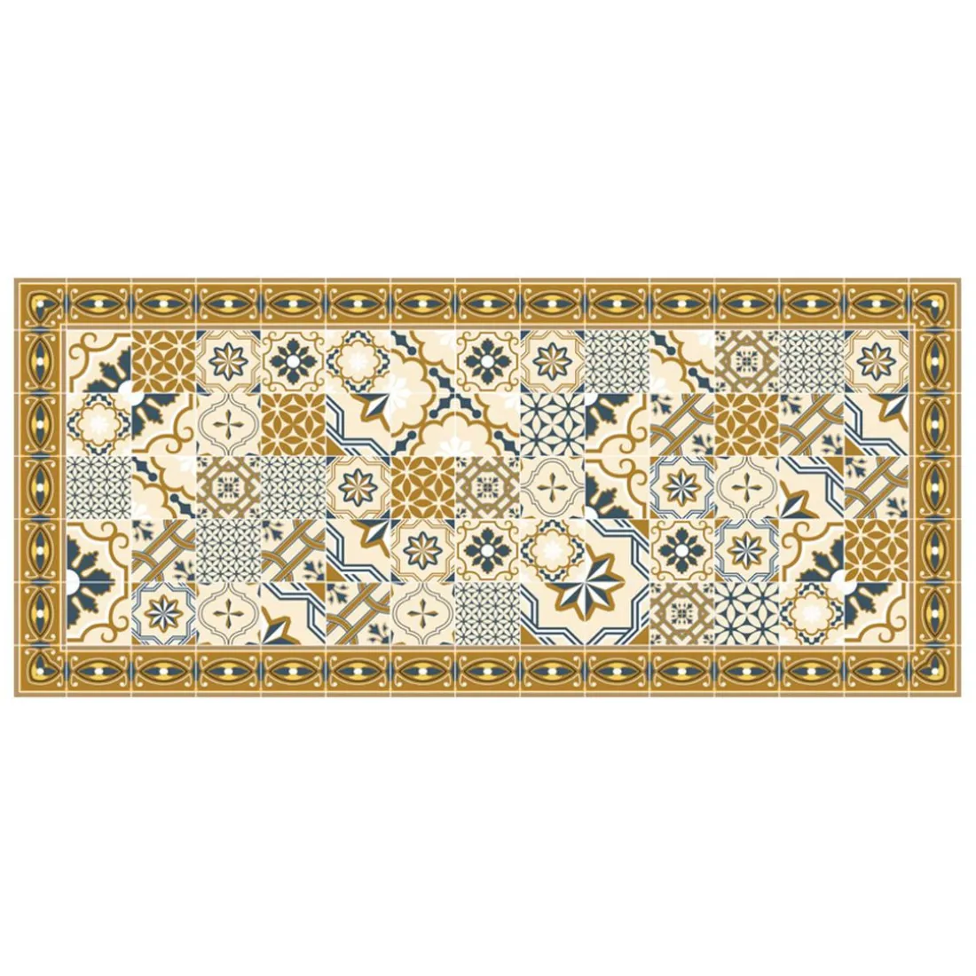 Tapis Vinyle Mosaïque bleuBoîte 50x112