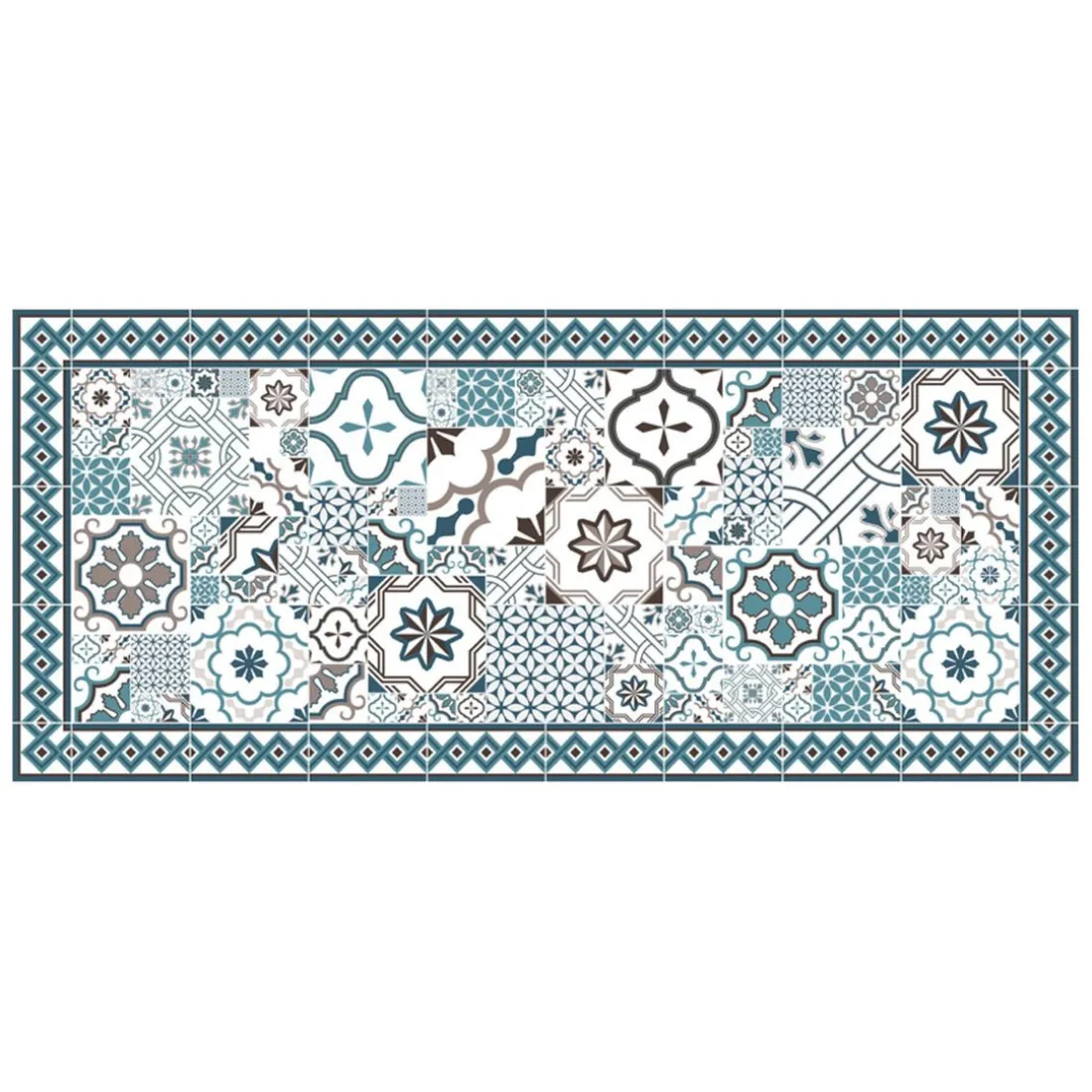 Tapis Vinyle Mosaïque gris Boîte 50x112