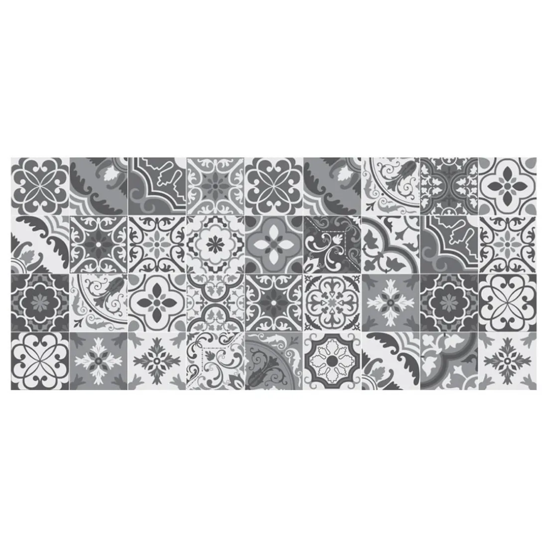 Tapis Vinyle Mosaïque gris Boîte 50x112