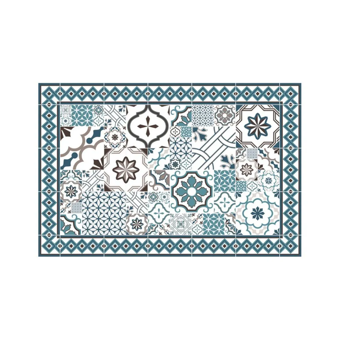 Tapis Vinyle Mosaïque marron Boîte 50x75