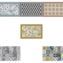 Tapis Vinyle Mosaïque multicolore Boîte 50x75
