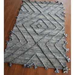 Tapis Worgan denim Bleu/ivoire 120 x 180