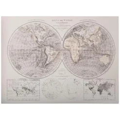 Toile imprimée monde 58X78X2,5