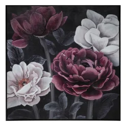 Toile Peinture avec Cadre Fleurs