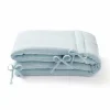 Tour de lit en gaze de coton BLEU GLACIER