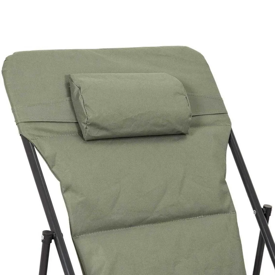 Transat Pliant en Métal vert kaki