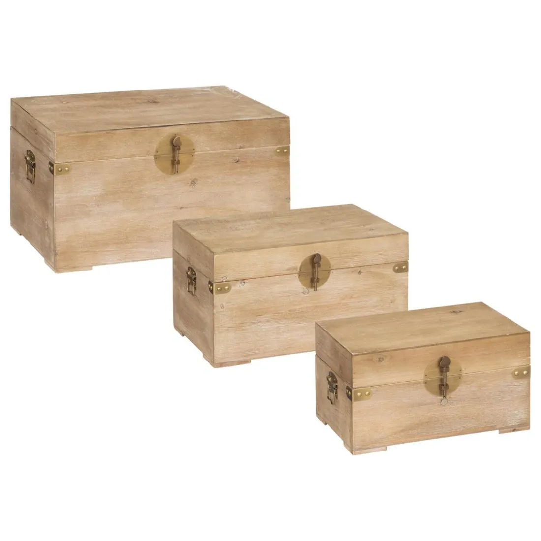 trio de malles en bois JIL