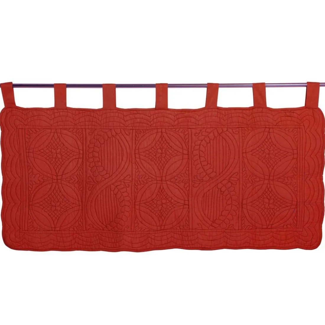 Tête de lit en boutis uni coton - Rouge