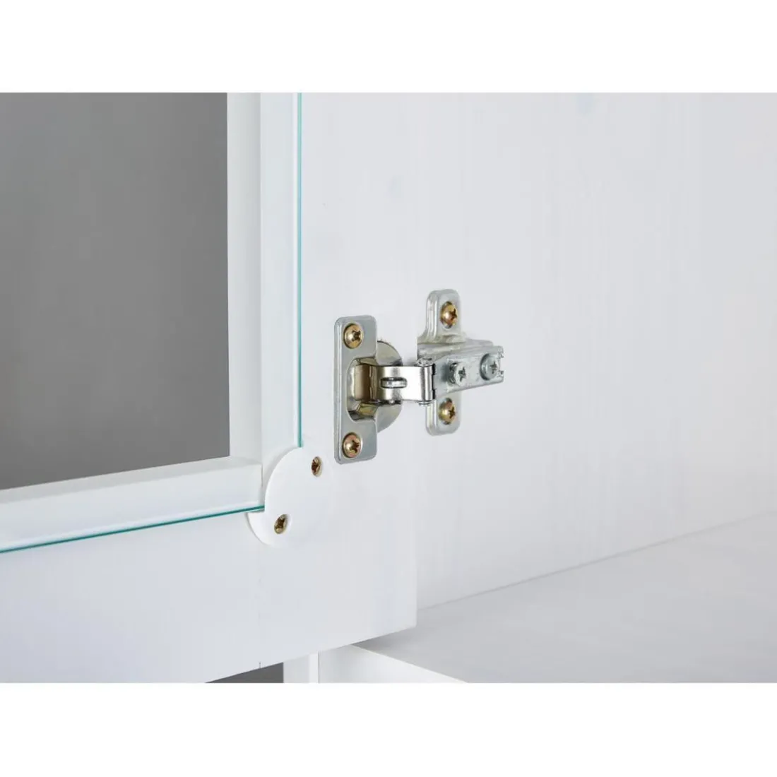 Vaisselier 4 portes en bois Massif Blanc