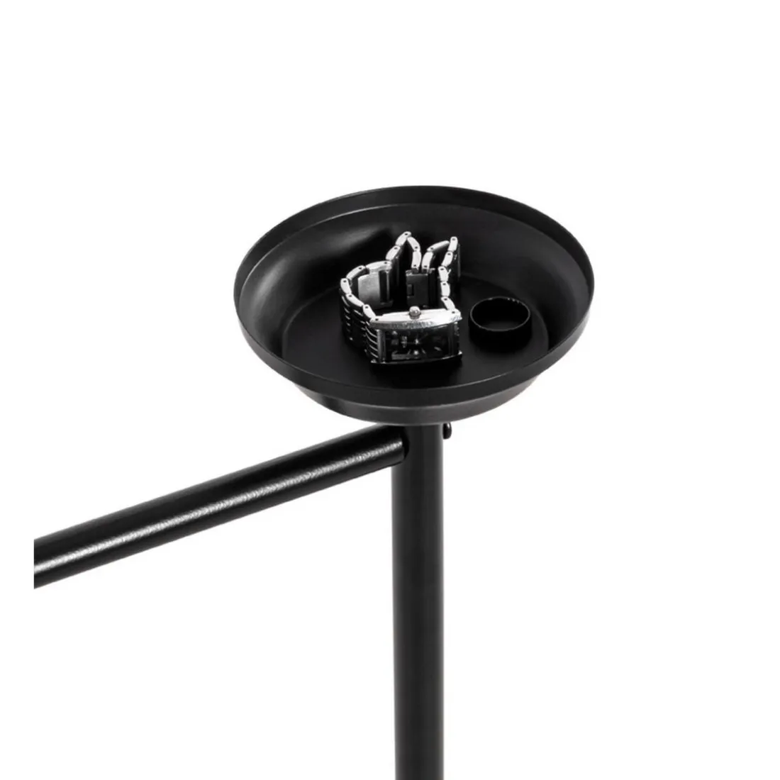 Valet acier laqué noir