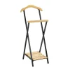 Valet de chambre bois et métal noir
