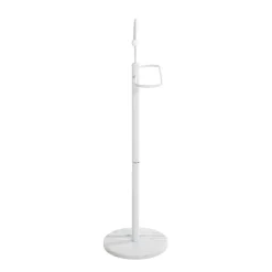 Valet de chambre métal laqué blanc et pied marbre