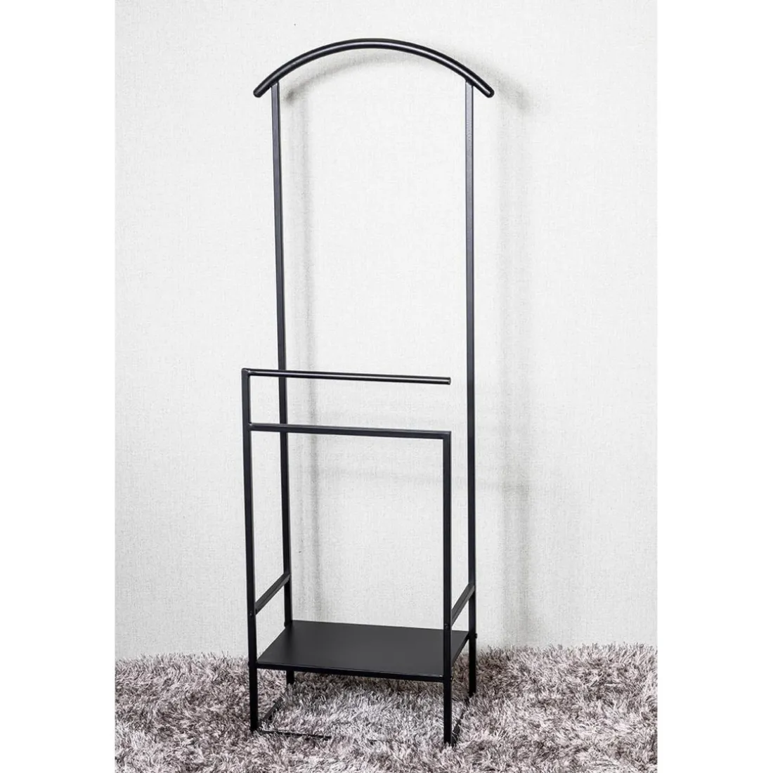 Valet de chambre métal laqué noir