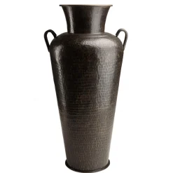 Vase alu avec anses couleur cuivre noir antique HONORE