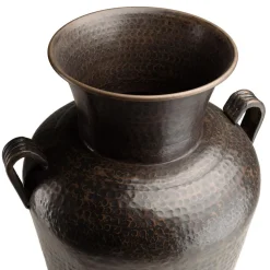Vase alu avec anses couleur cuivre noir antique HONORE