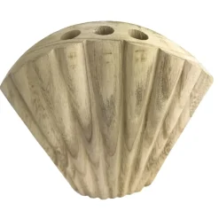 Vase en bois QUICO en forme coquillage