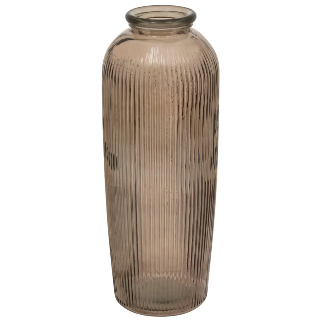 Vase verre recyclé marron