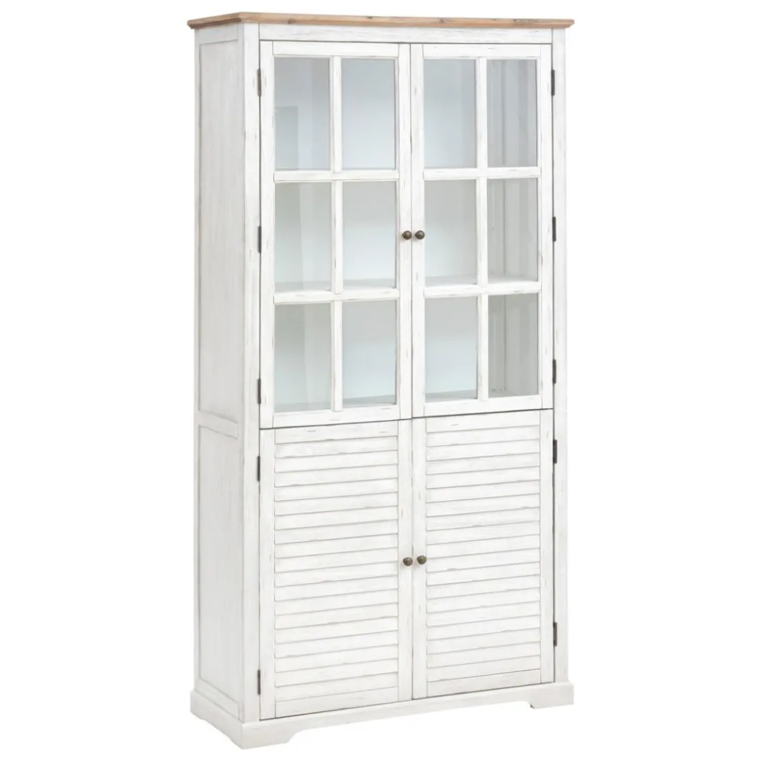 Vitrine 4 portes OBLIA blanc